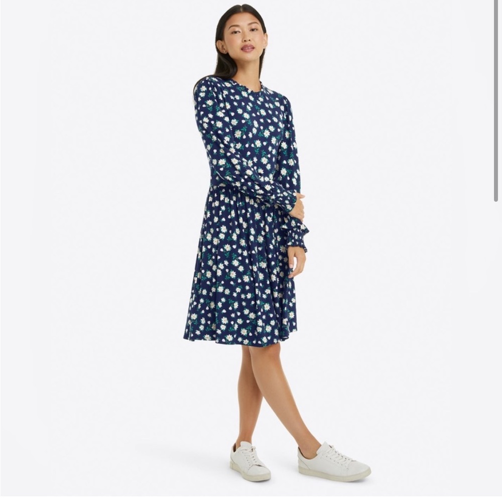Draper James Blue Floral Midi Dress